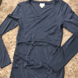 Boob maternity nursing Flatter Me long sleeve tee